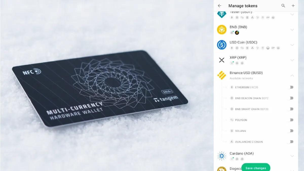 tangem wallet tokens