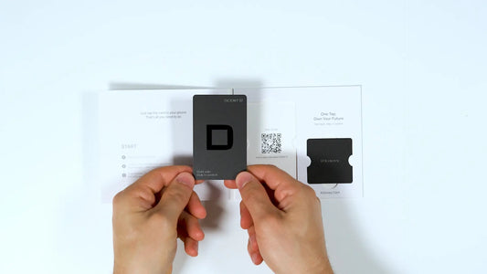The DCENT S card. Tap it on your phone to approve sends. The R3covery card stores the encrypted backup.