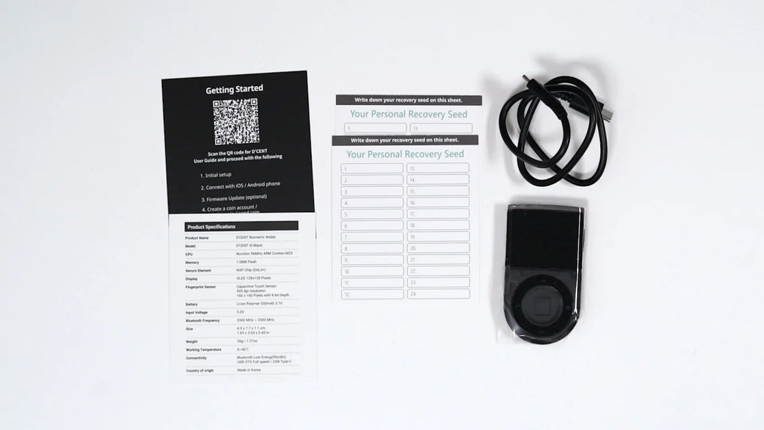 DCENT Biometric Wallet Setup Tutorial