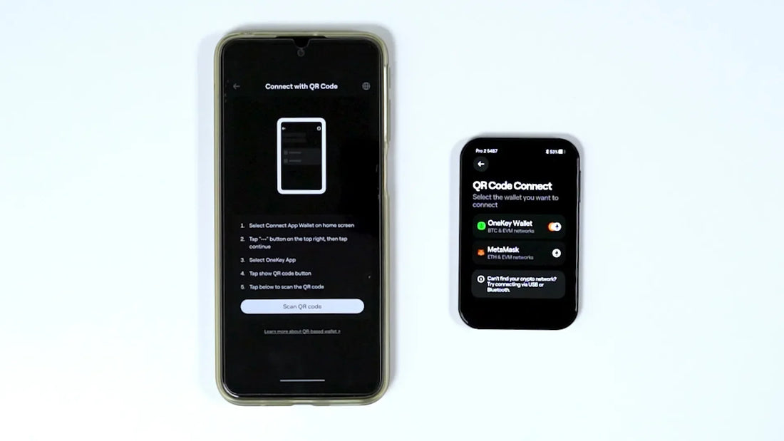 OneKey Pro 2 setup -- QR code to connect to the OneKey app