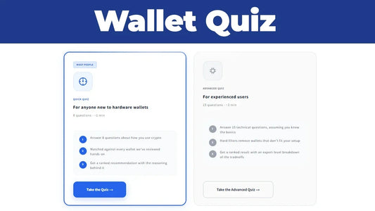 Not Sure Which Hardware Wallet to Get? Take the Free Quiz